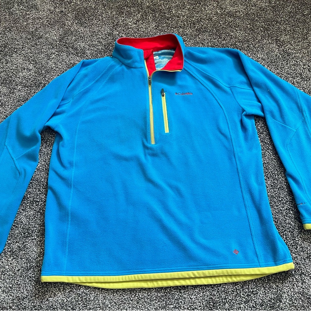 Columbia Blue and Red Fleece Jacket